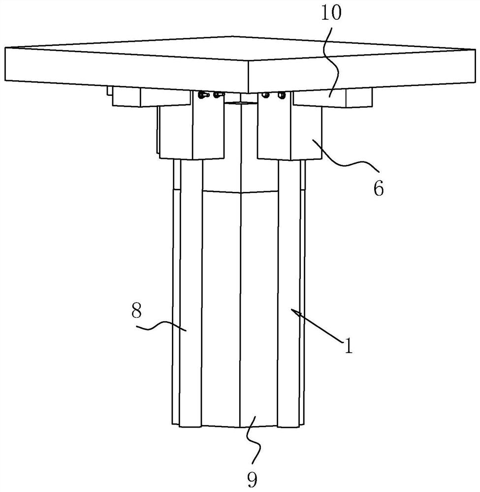 Frame structure unloading and column pulling structure and construction method thereof