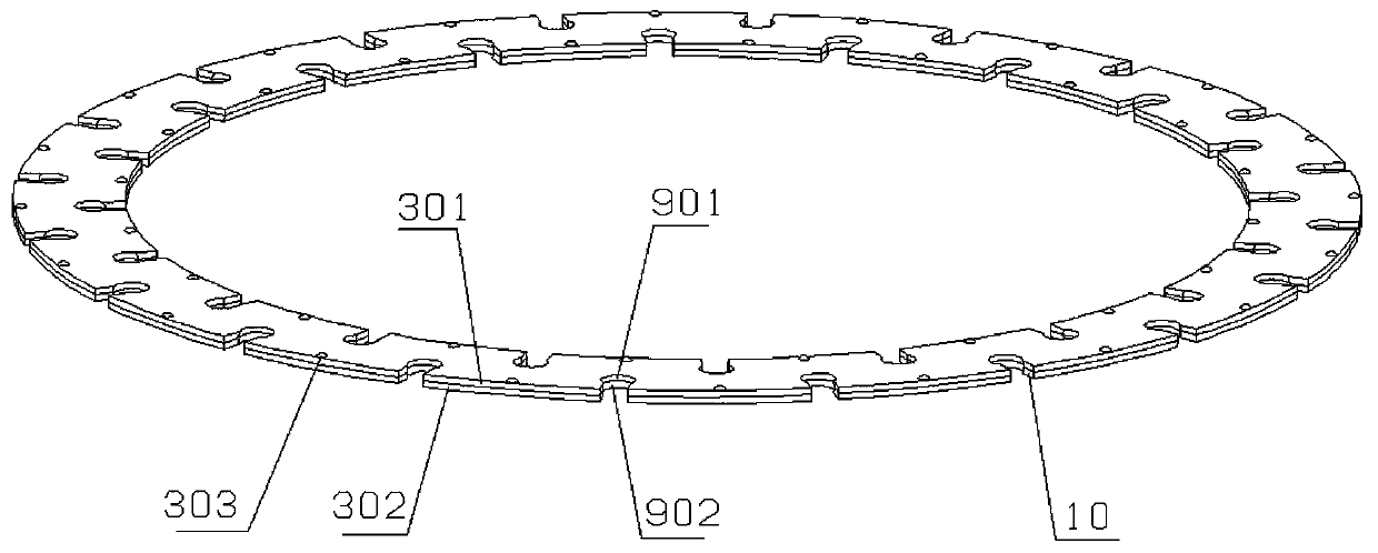 Rotary table bearing with high limit speed