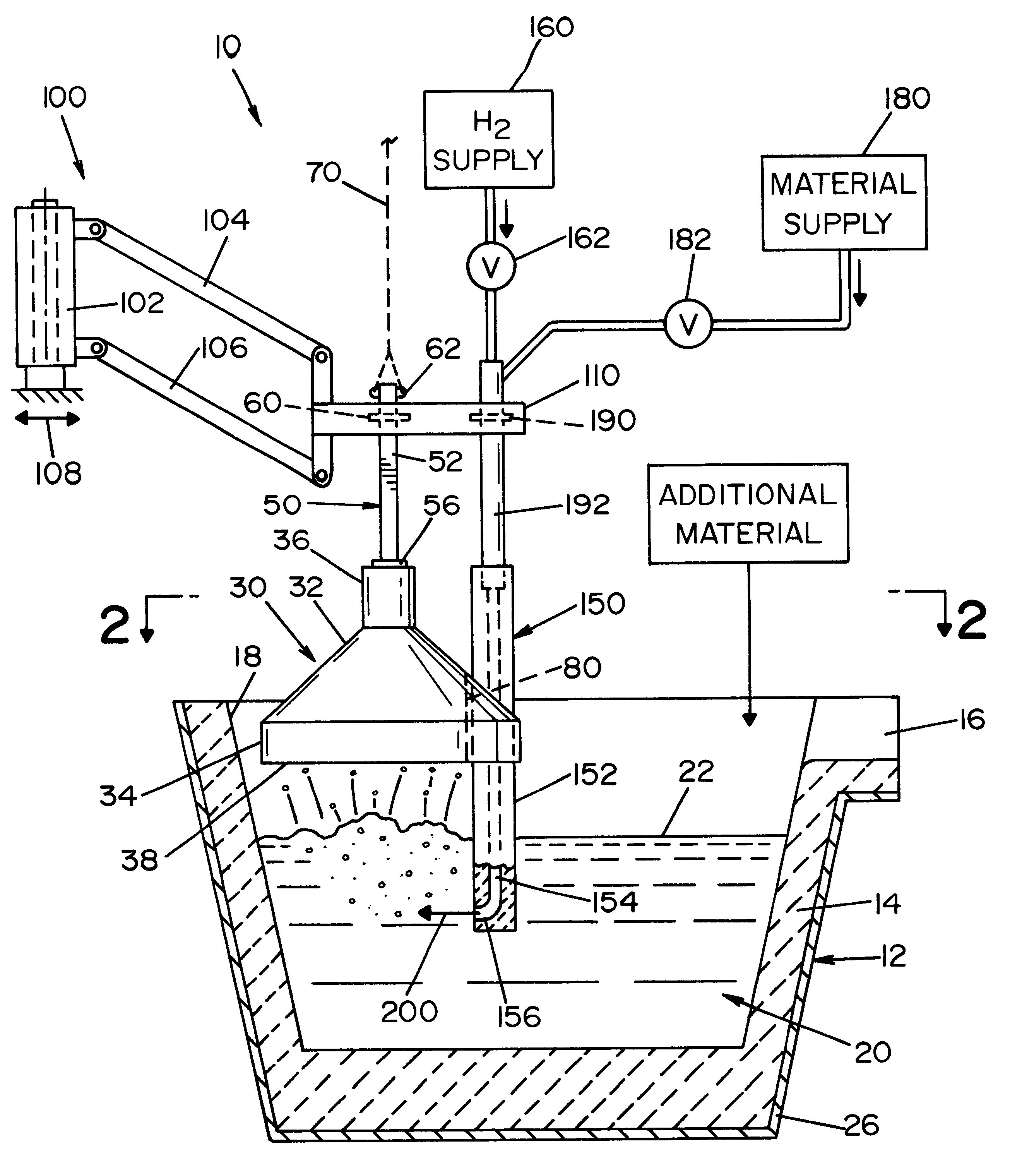 Powder injector for ladle