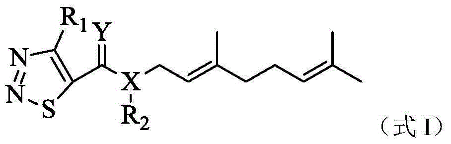 (cis)-beta-farnesene analog containing 1,2,3-thiadiazole group, preparation method, and applications thereof