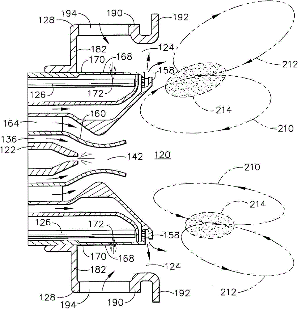 A combustion chamber adopting the pre-film atomization method of the trailing edge of the swirl blade