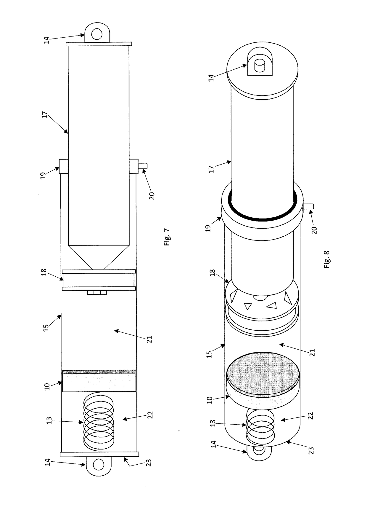 Shock Absorber with Gas Permeable Internal Floating Piston