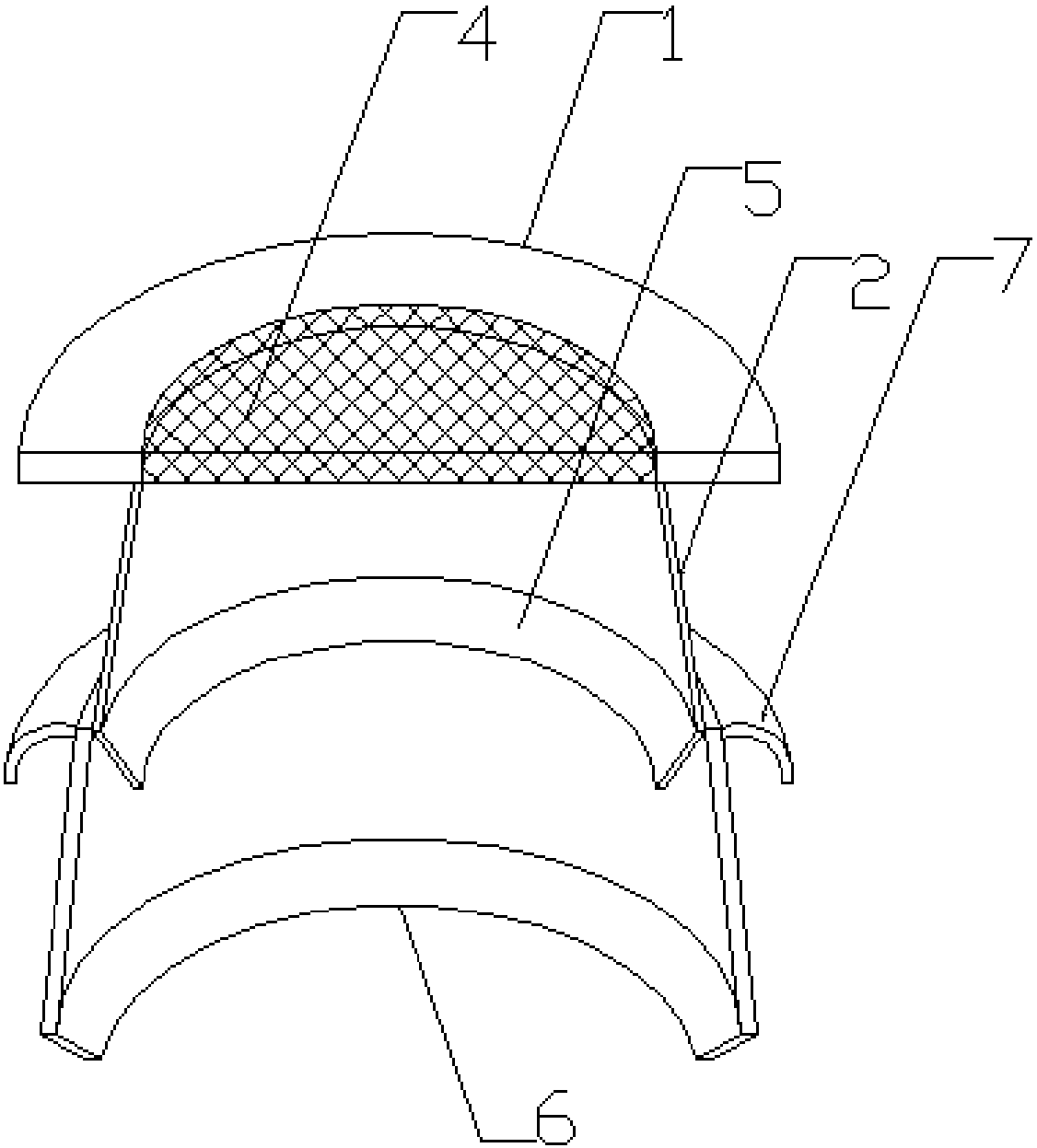 Stacking type dewatering structure for waste gas absorption tower