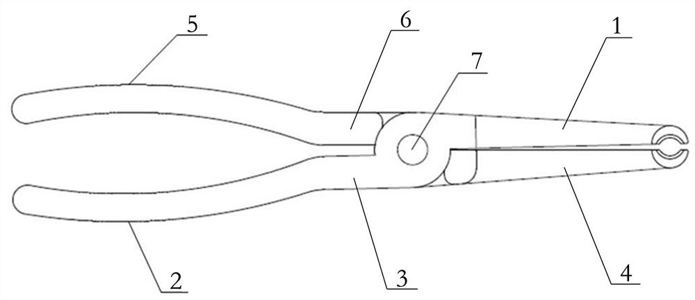 Arc-shaped opening pliers
