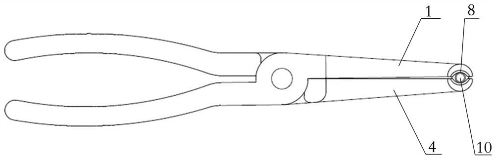 Arc-shaped opening pliers