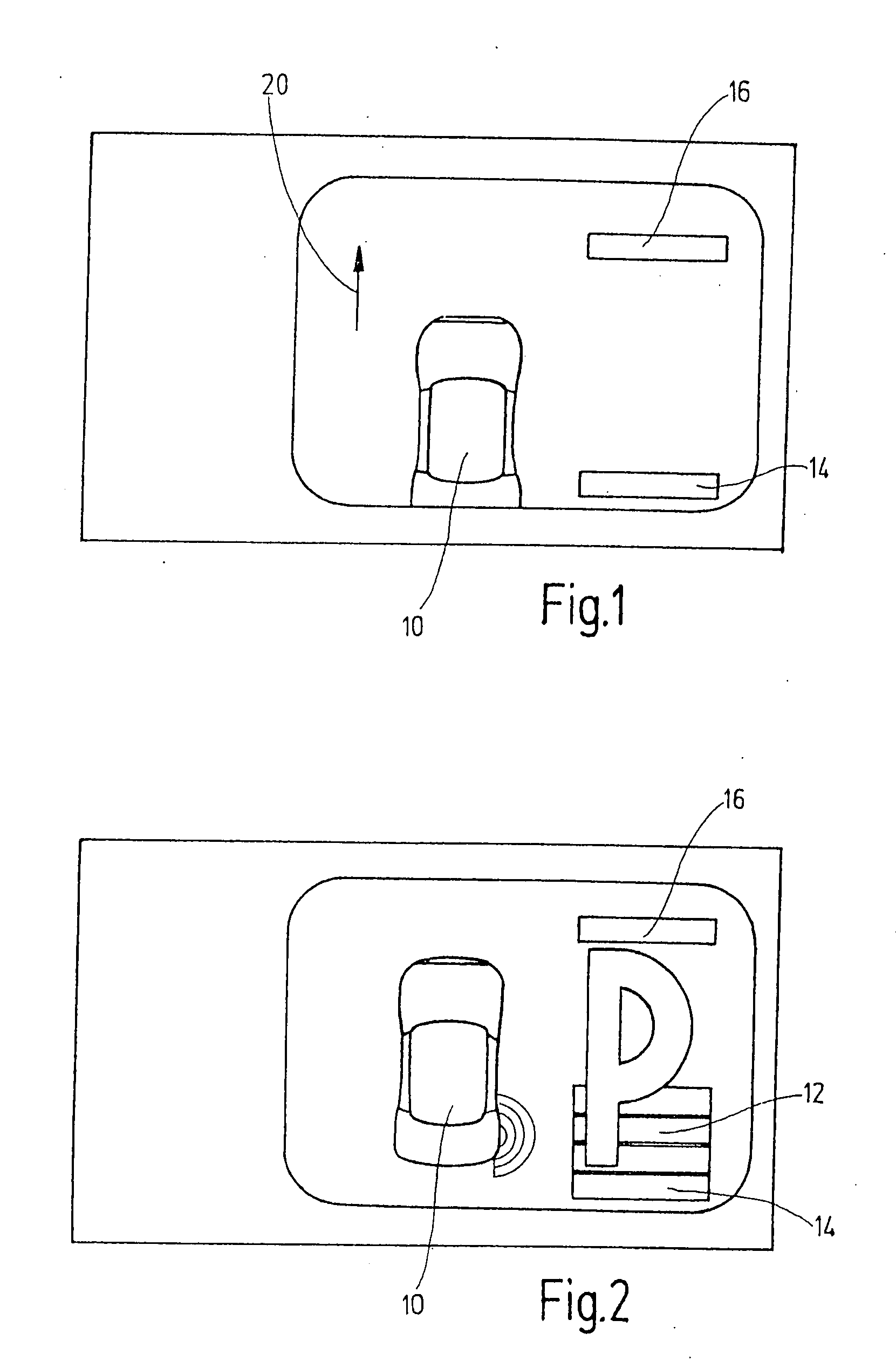 Method for providing information for parallel parking of a vehicle