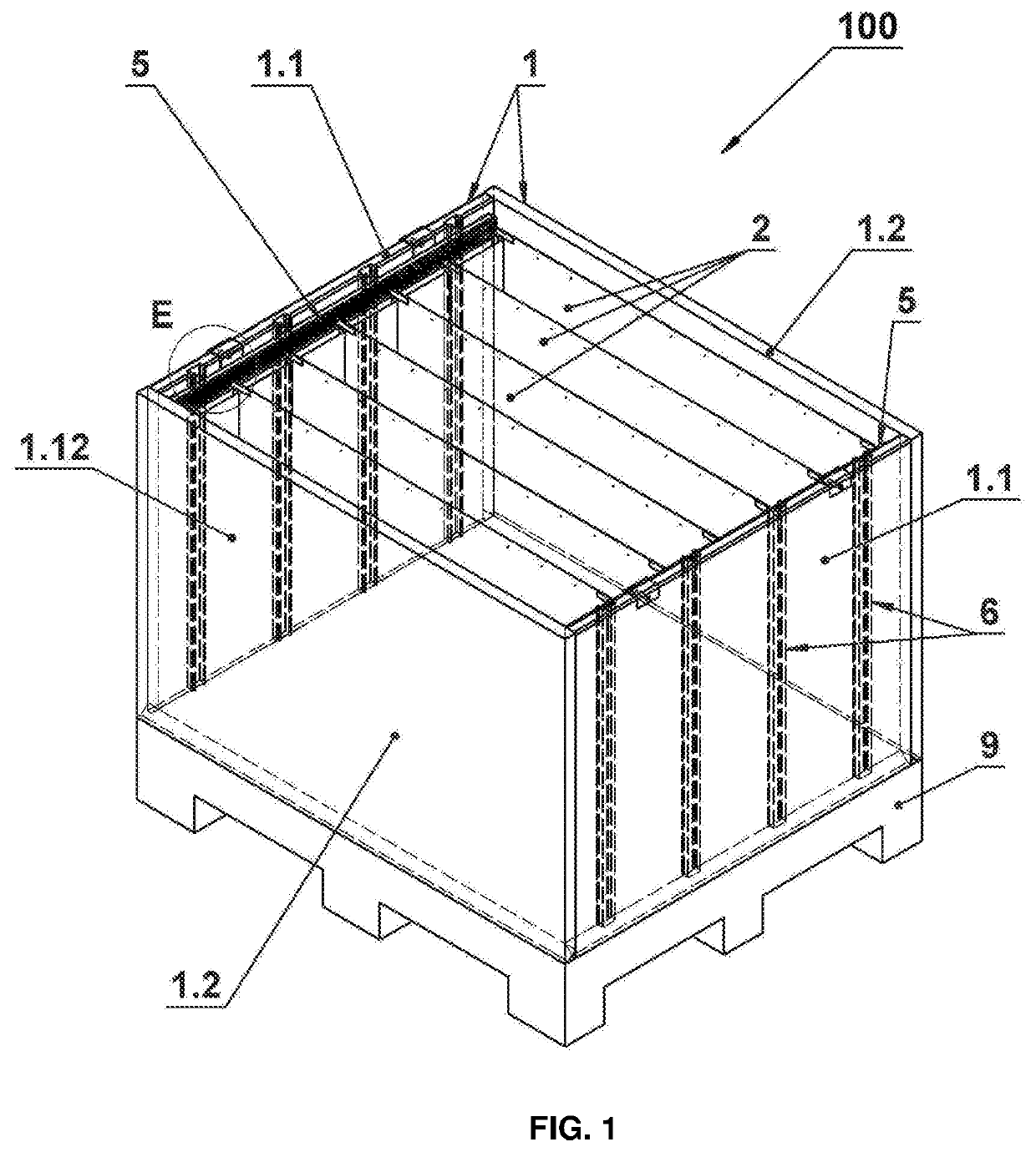 Collapsible multi-tray packaging with flexible insert cells for transport of goods