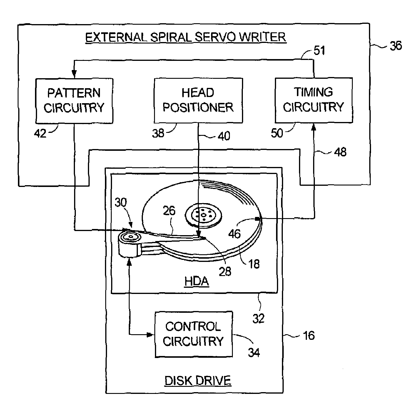 Servo writing a disk drive by integrating a spiral track read signal