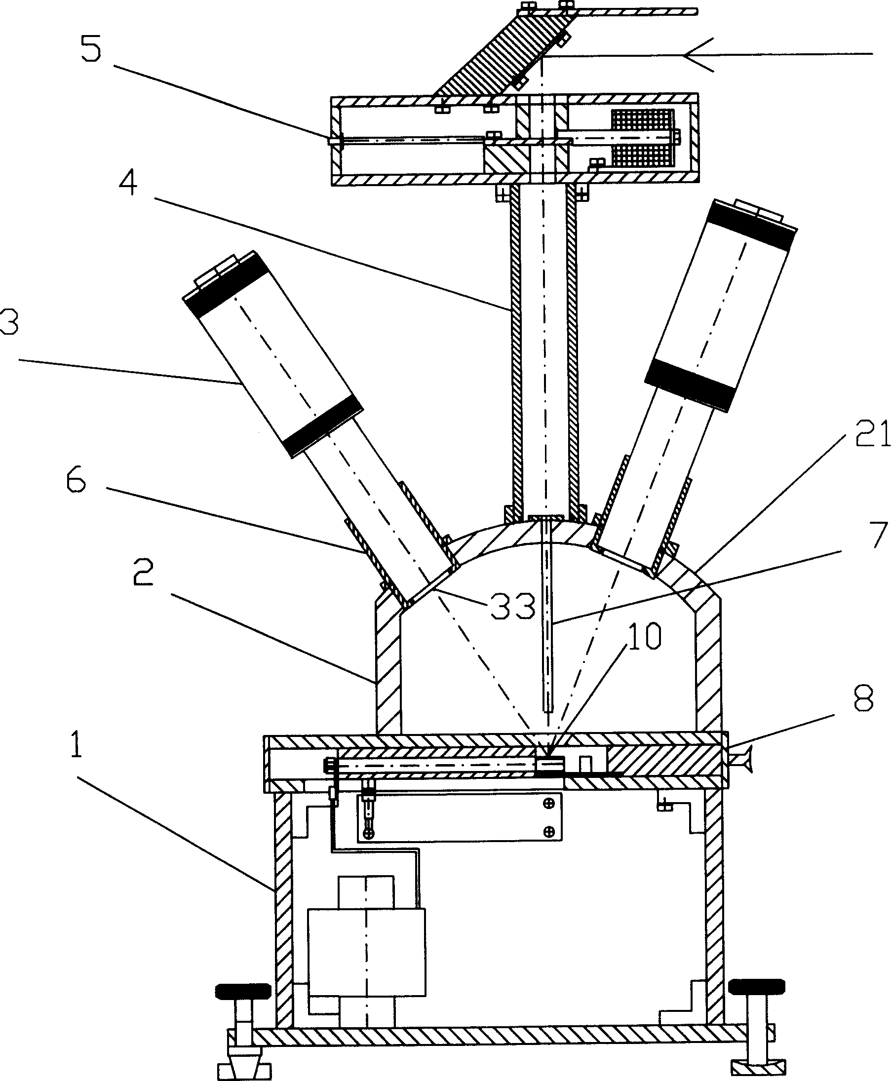 Light releasing photon frequency division spectrometer