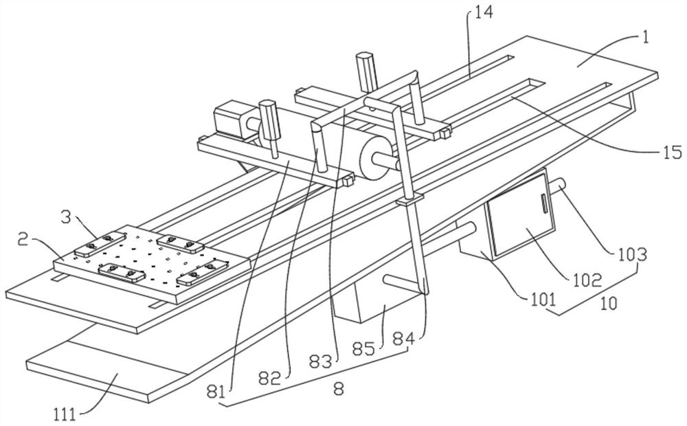 Aluminum plate production surface treatment device with adjustable structure