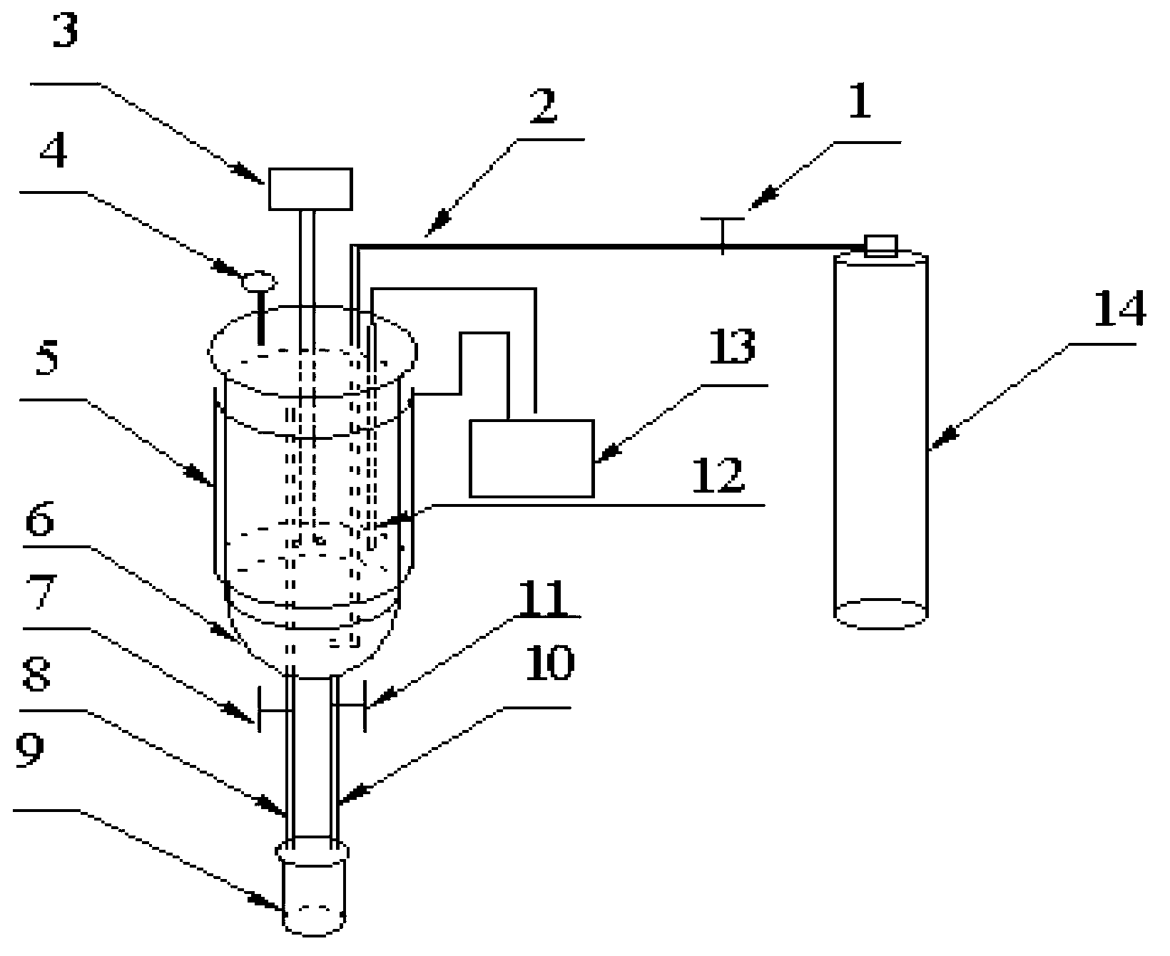 Measuring device and measuring method of oxygen solubility under high-pressure conditions