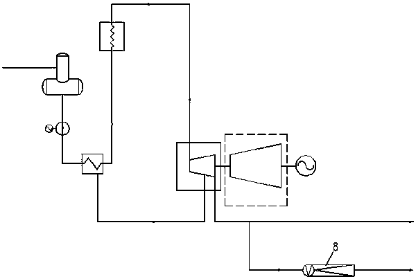 System with extraction condensing unit changed into back pressure unit on basis of spraying heat pump and operation method of system