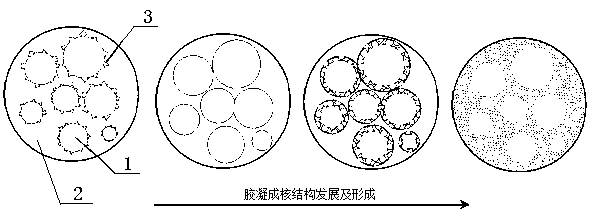 Method of representing gelation nucleating kinetics process of waxy crude oil emulsion