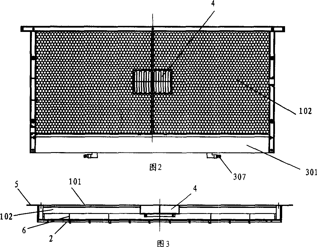 Honeycomb, bee partition plate and feeder combined bee raising tools