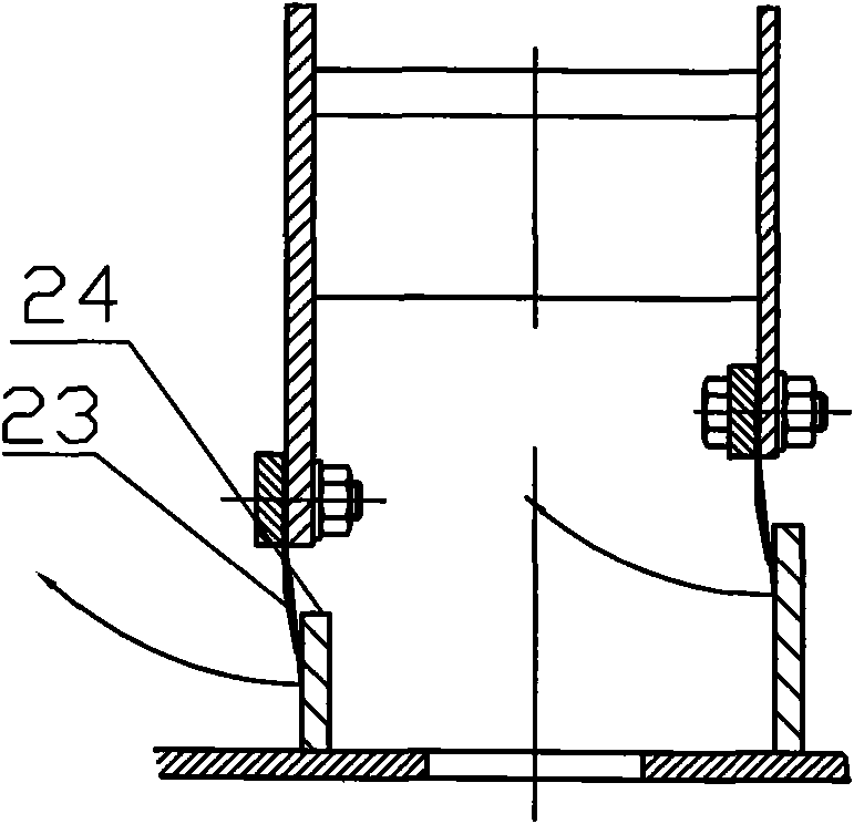 Vertical multi-drive series connection blade shutter type desulfuration baffle door