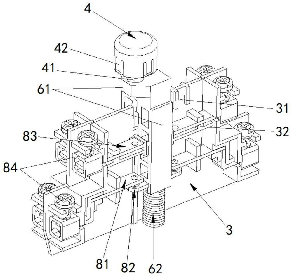 Guide rail type button switch