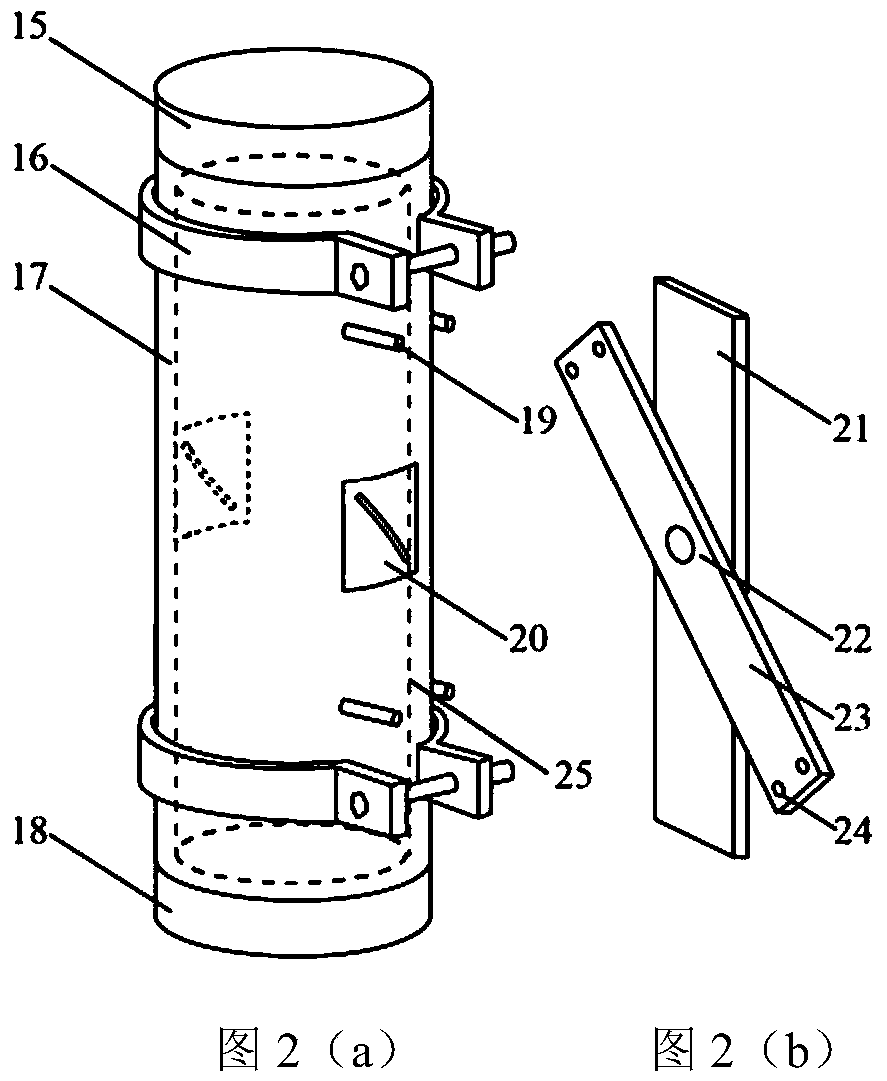 Prefabricated crack preparation device and method for standard rock test piece