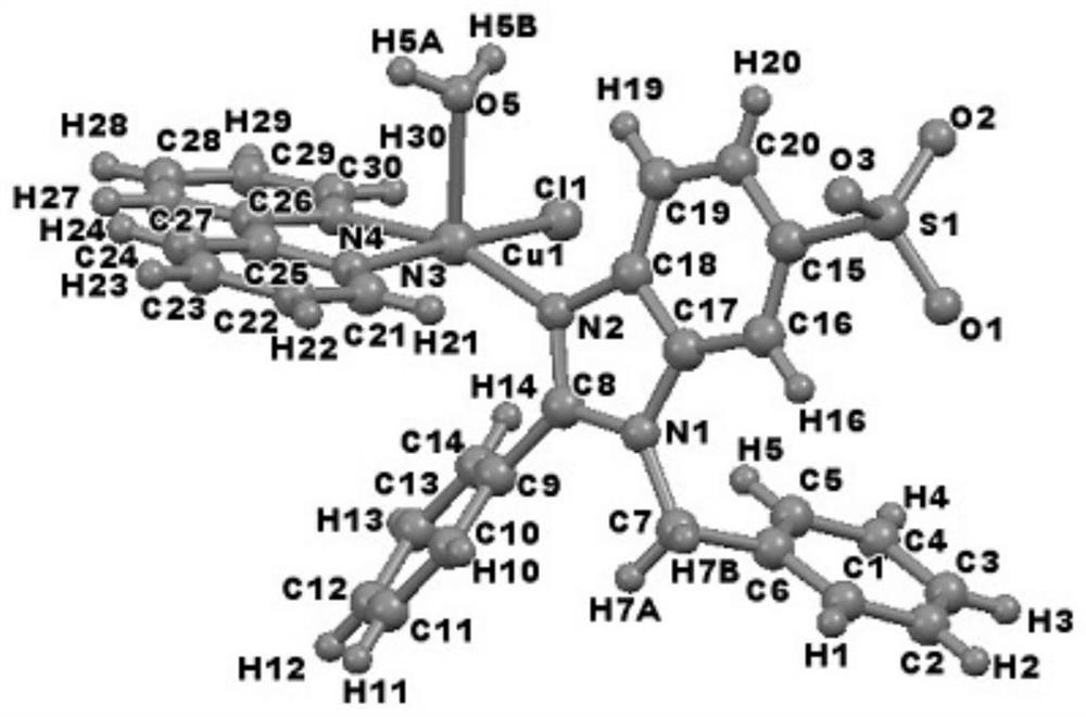 Copper-catalyzed N-alkylated benzimidazole derivative and complex one-step in-situ synthesis method