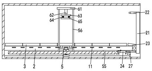 A container conveying system that can be unloaded without a car