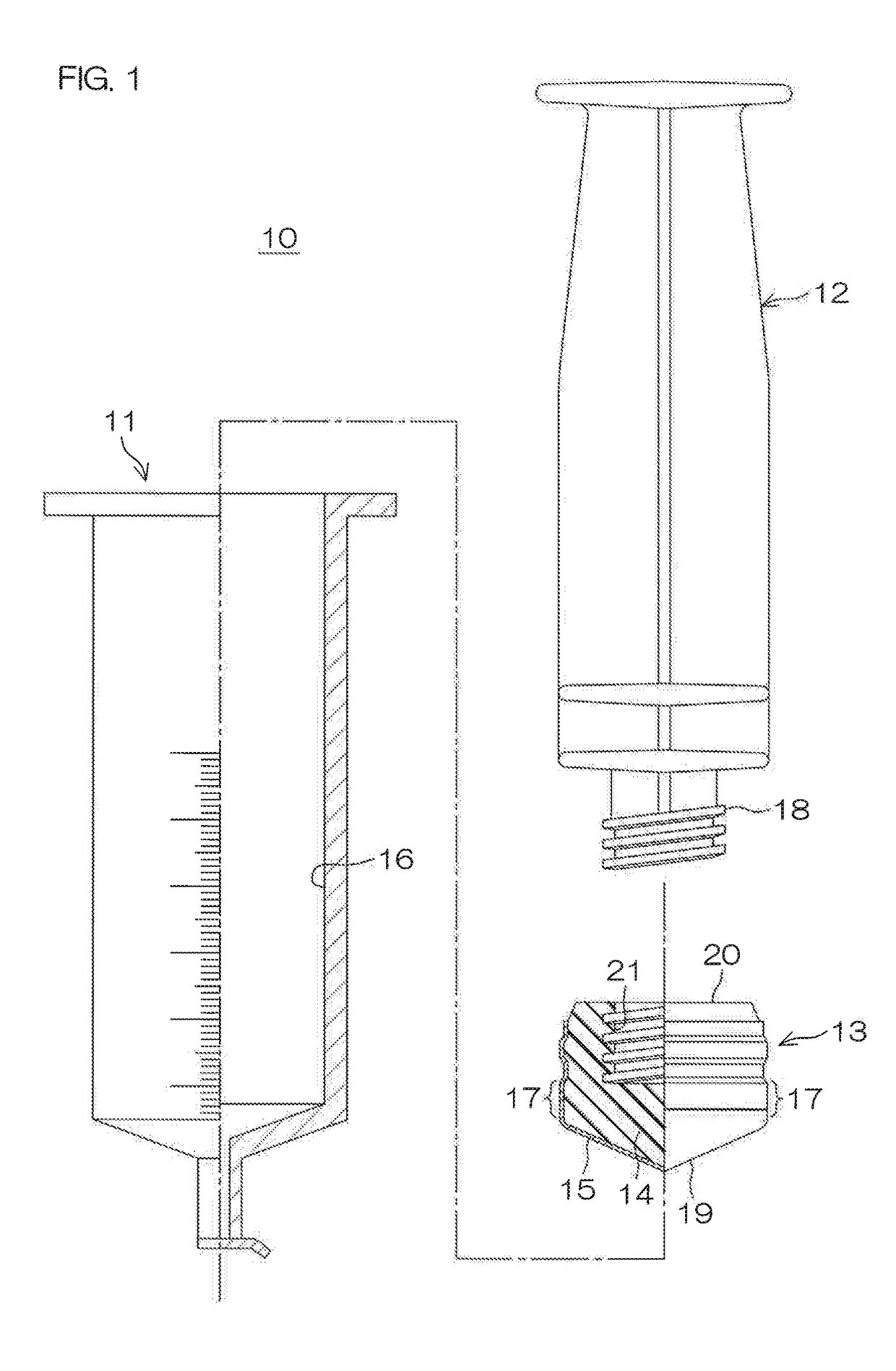 Medical syringe, gasket to be used for syringe, and gasket production method