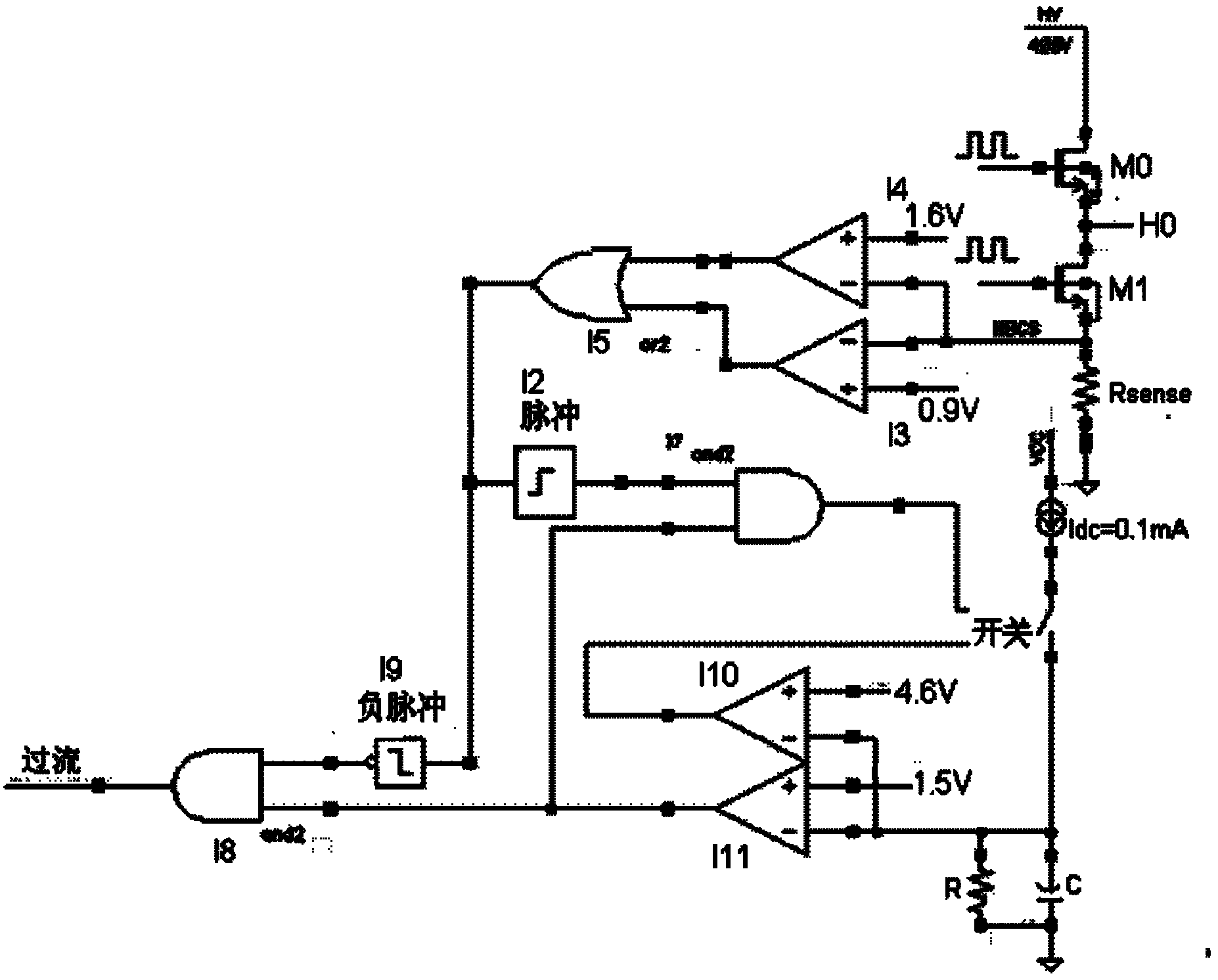 Intelligent overcurrent protection circuit for integrated circuit test system