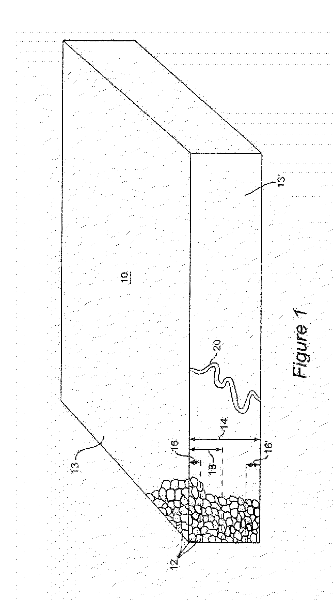 Open pore ceramic matrix coated with metal or metal alloys and methods of making same