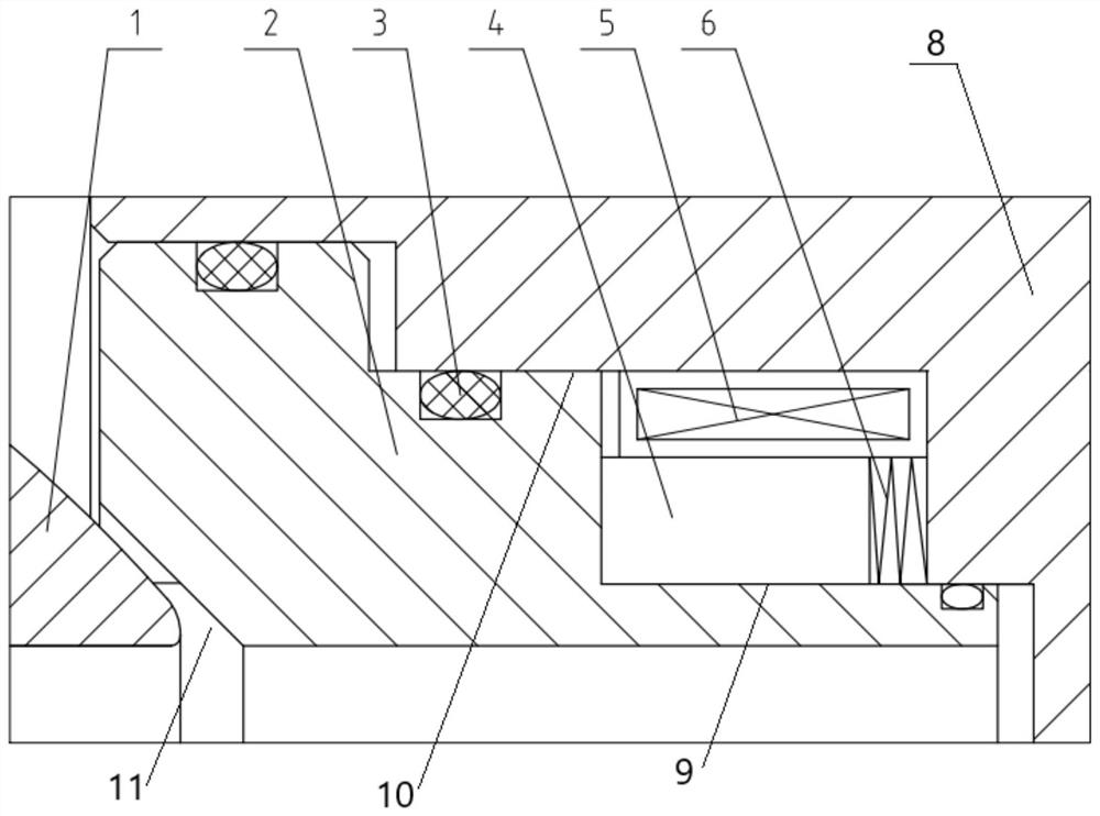 Magnetic suspension valve seat device