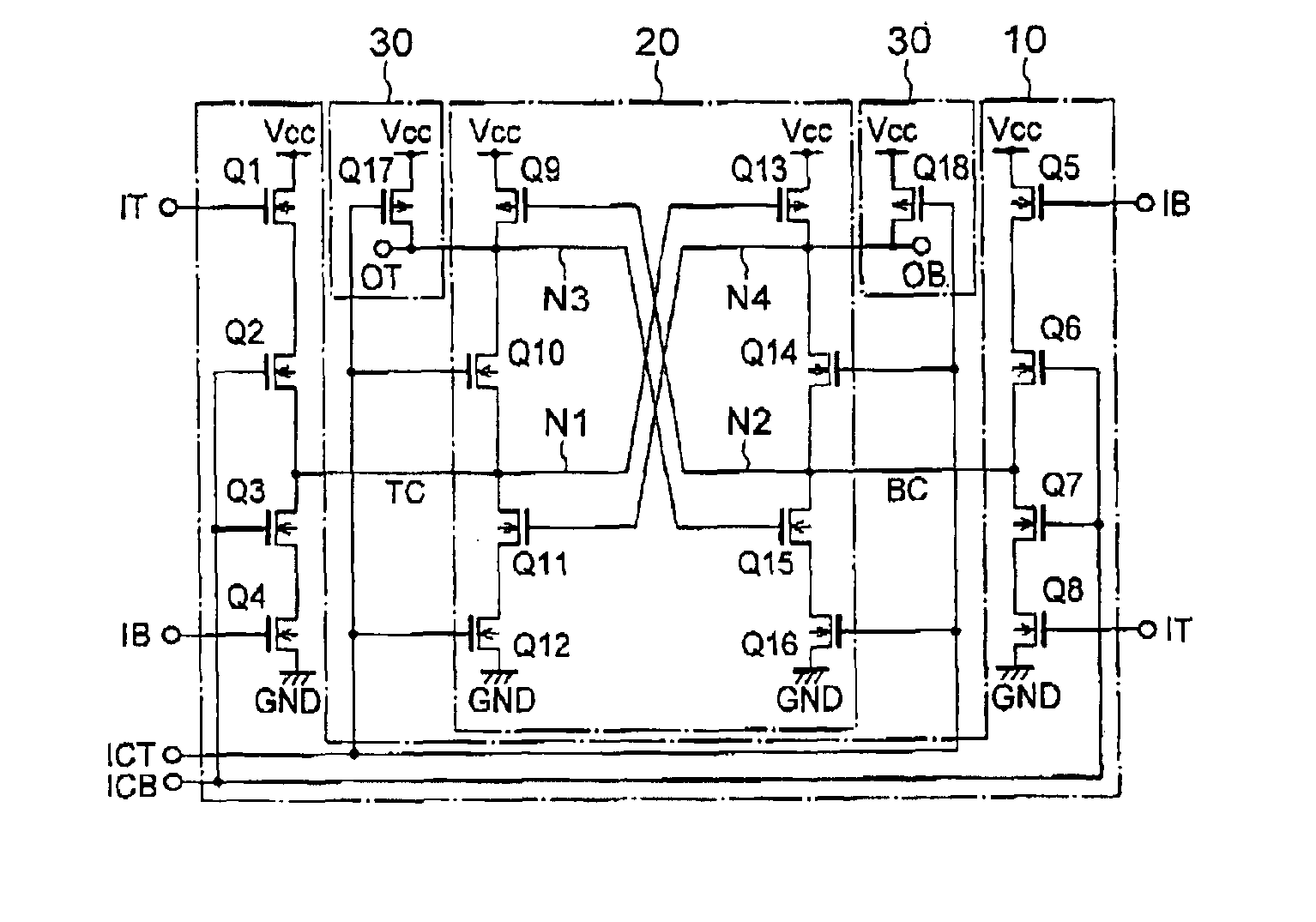 Latch circuit for latching a pair of complementary data signals