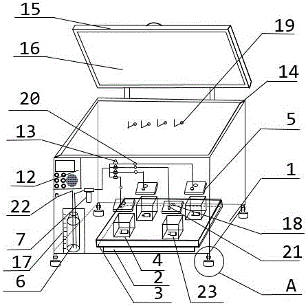 Automatic device for evenly wetting soil and soil wetting method thereof