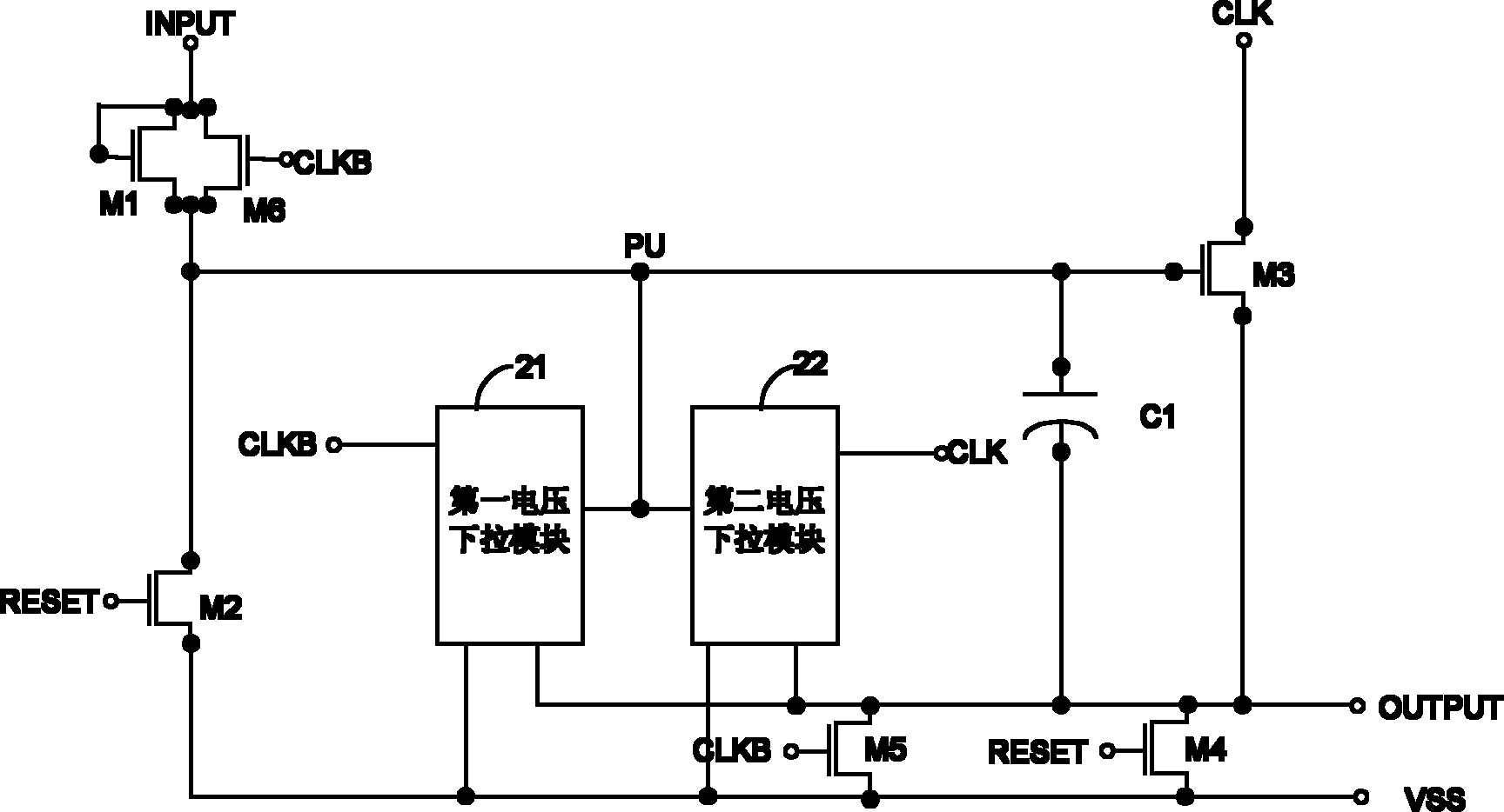 GOA (Gate Driver on Array) circuit, array base plate and liquid crystal display device