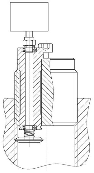 Portable device for trimming local high point of internal thread