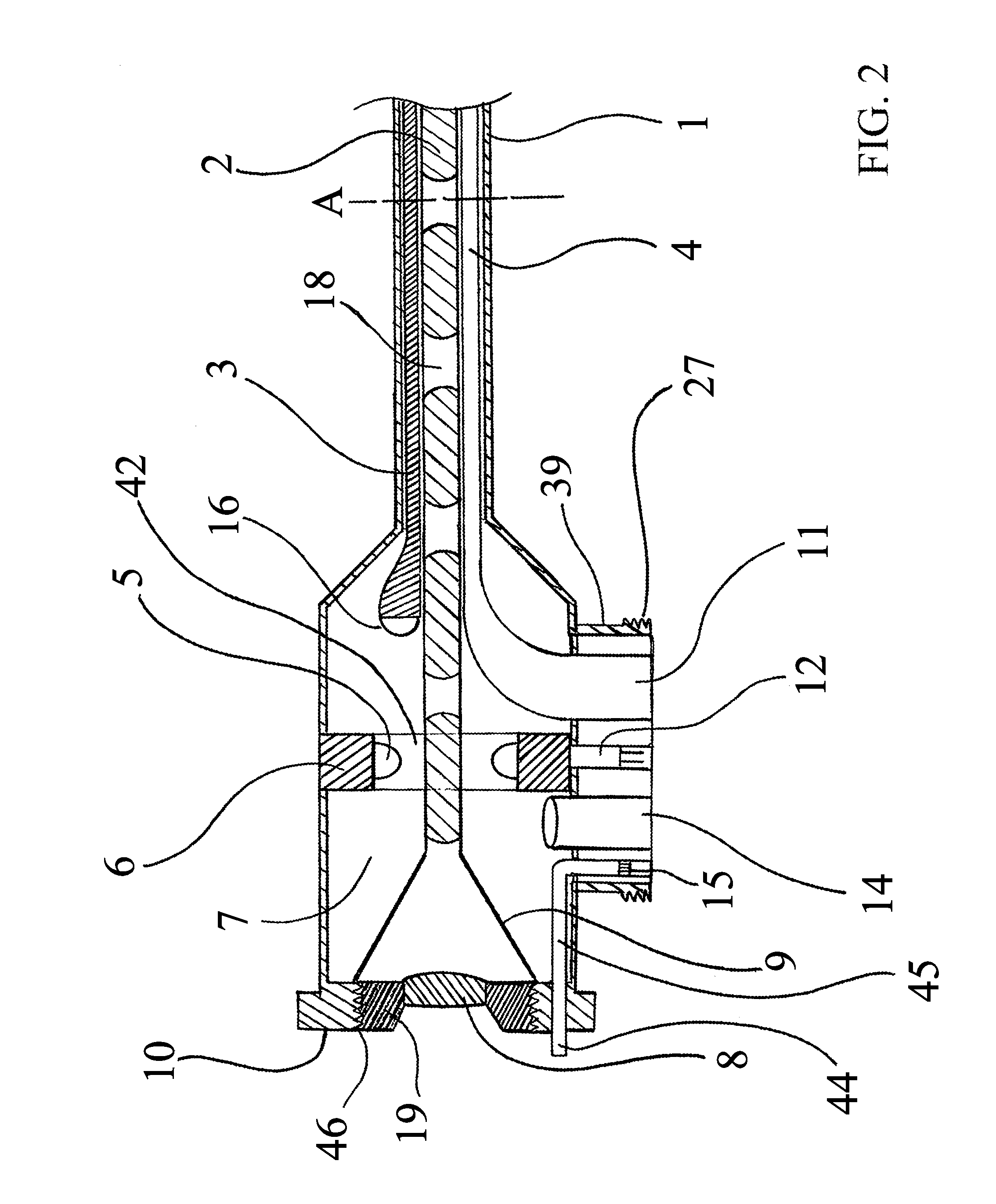 Liquid-cooled light source for endoscopy and irrigation/suction and power supply tubing and method thereof