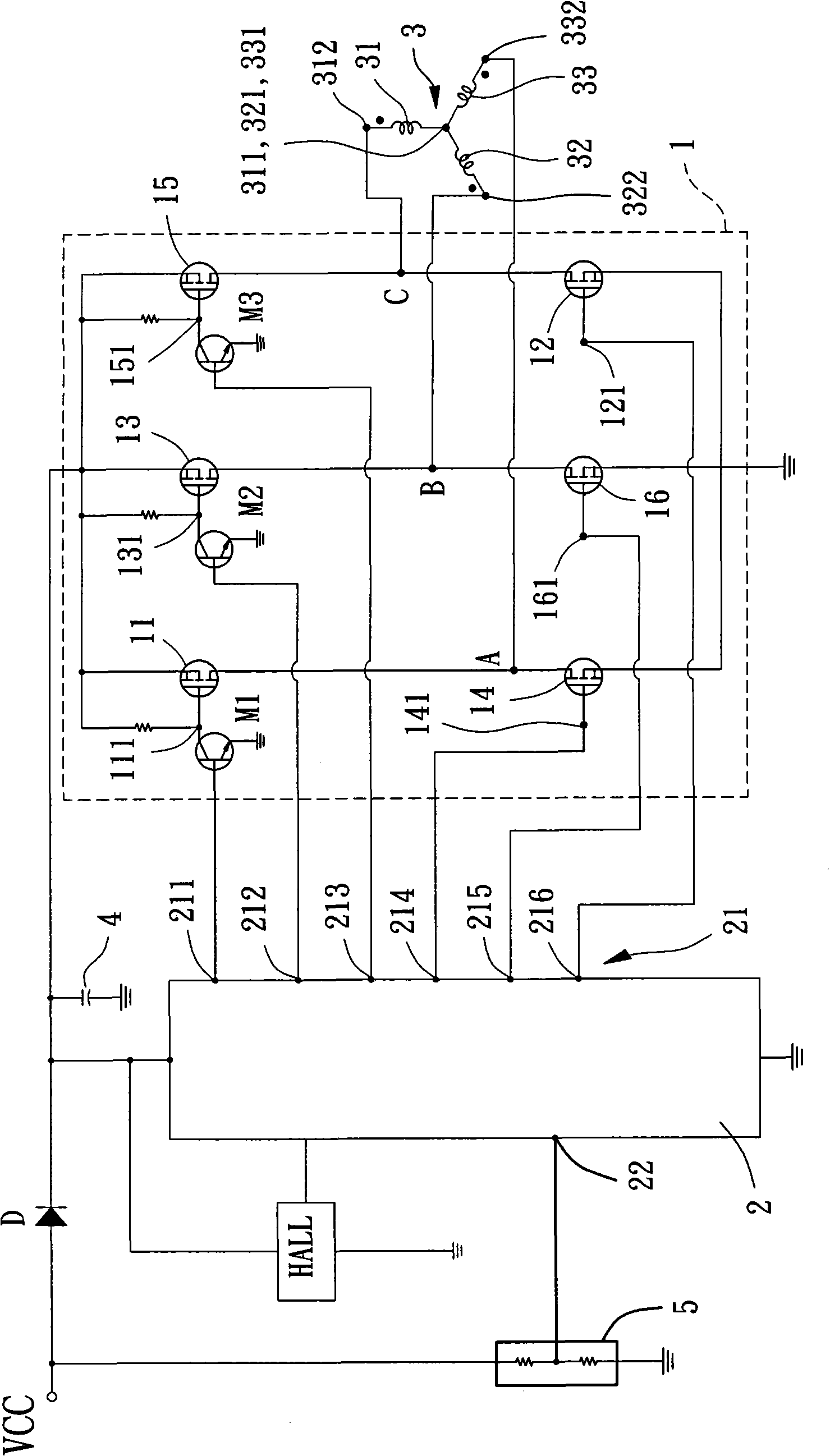 Fan system and brake circuit thereof