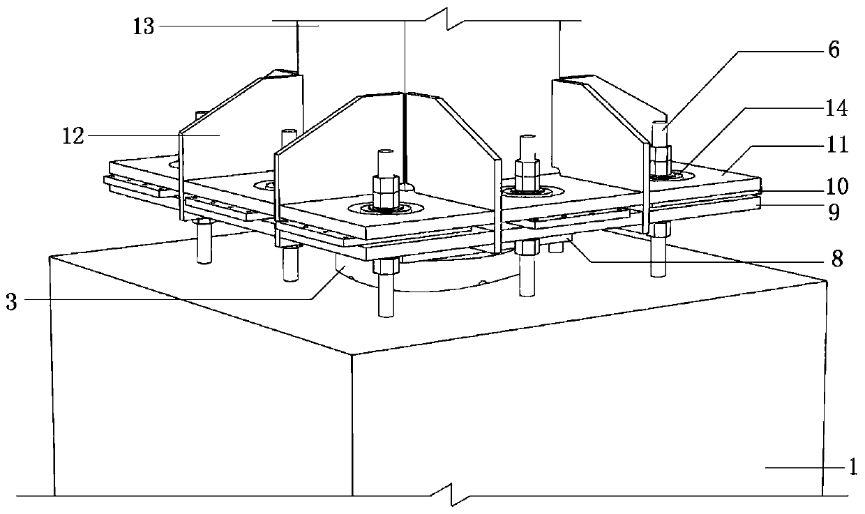 Replaceable plate insertion type energy dissipation column base structure