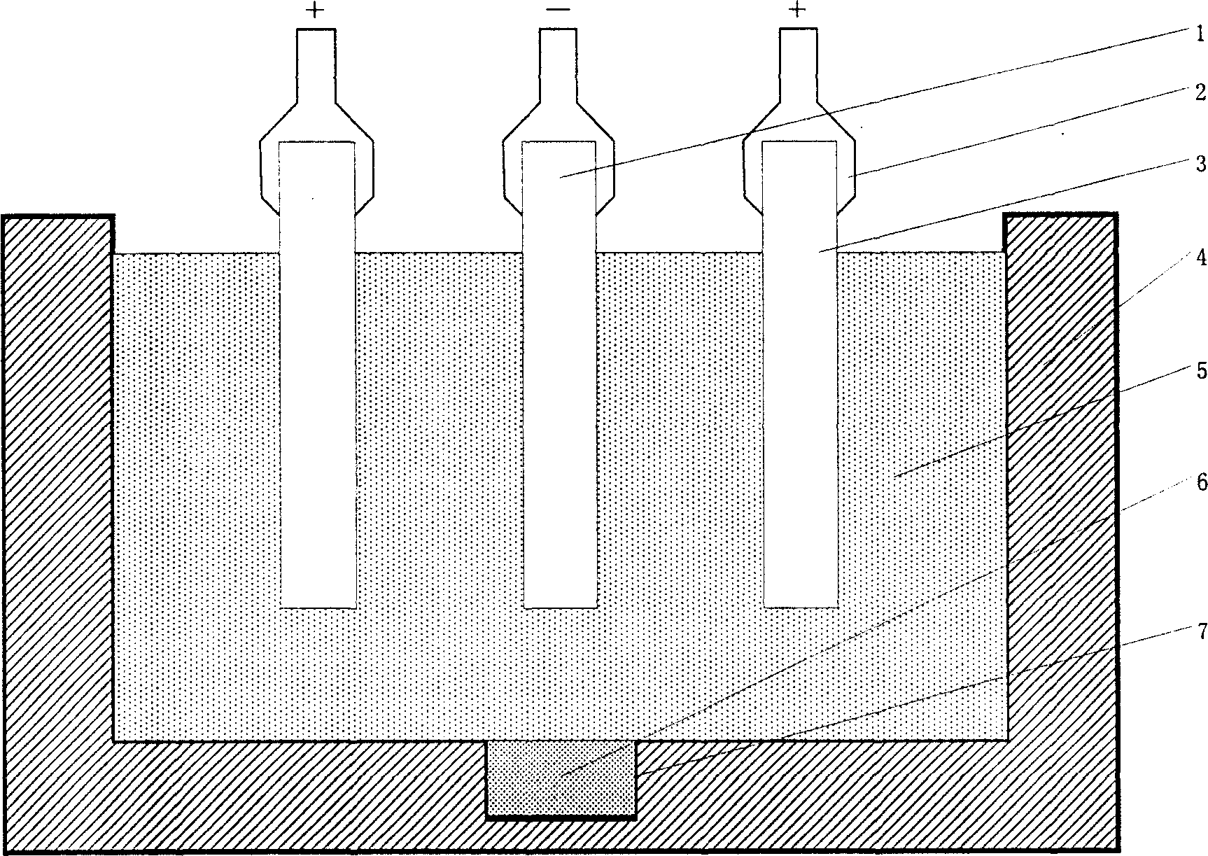 Production of aluminium by low-temperature electrolytic process and special aluminium electrolytic tank thereof