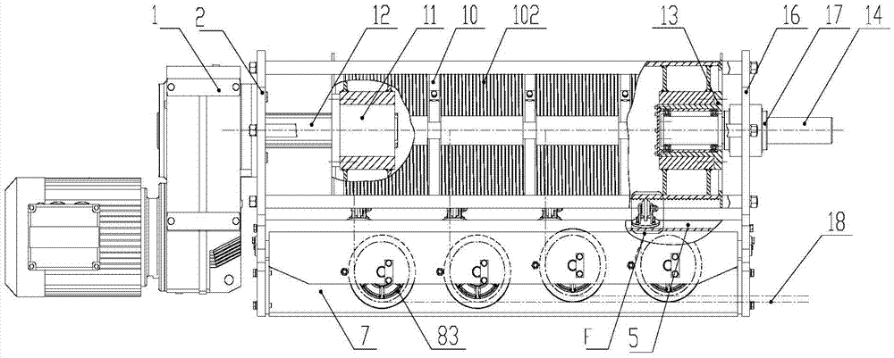 Multi-hoist-point single-layer winding winch with deflecting pulley