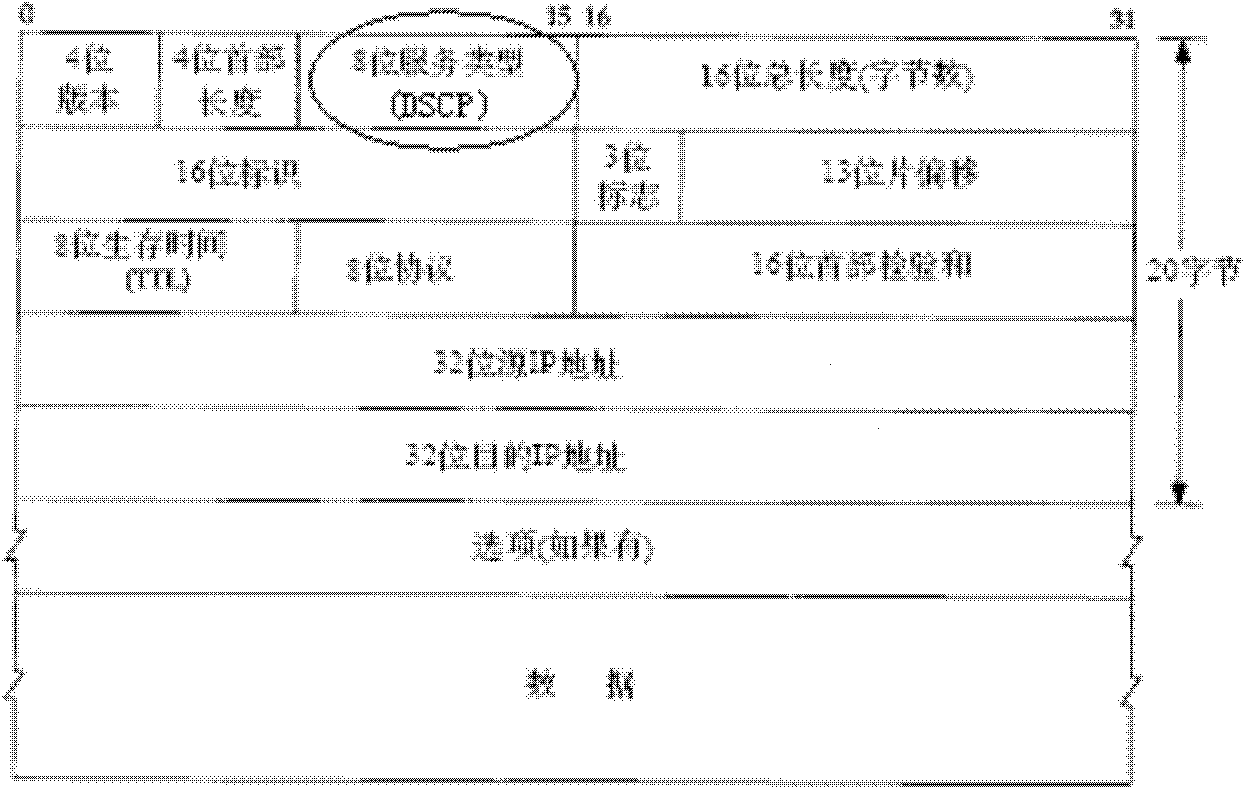 Service class indication method, device and system