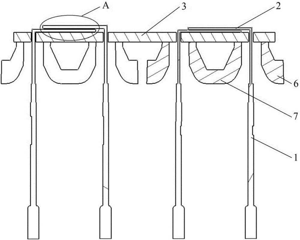 Module connecting structure for soft-package battery