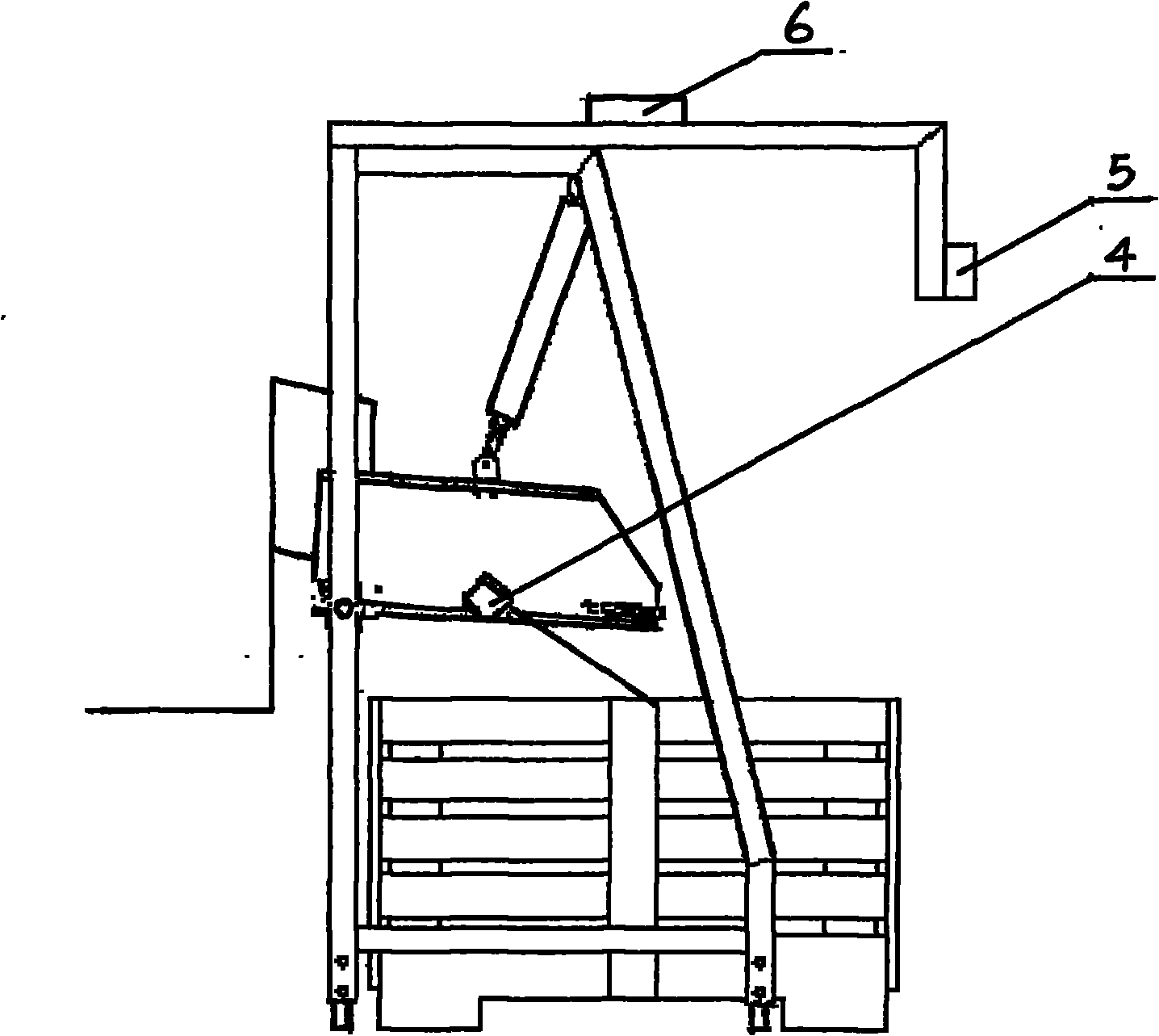 Gently and slowly loading and unloading device for sorted fruits