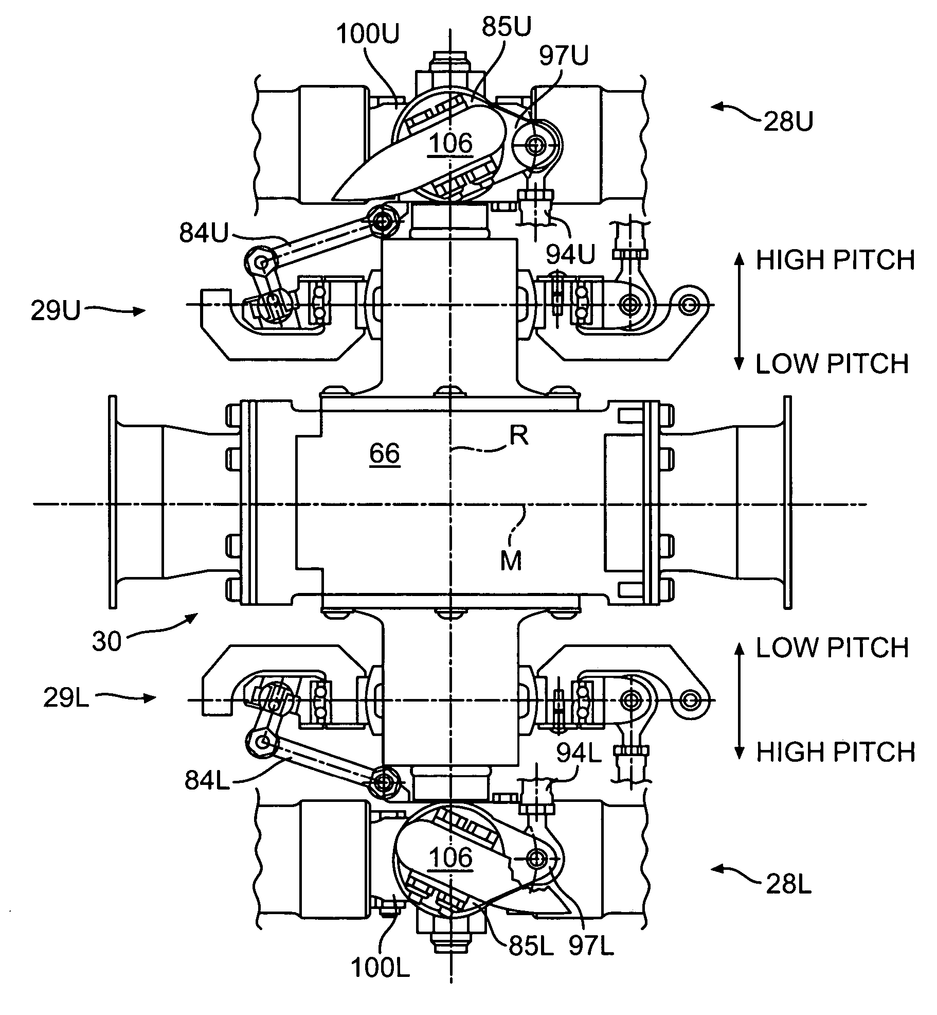 Swashplate and pitch link arrangement for a coaxial counter rotating rotor system