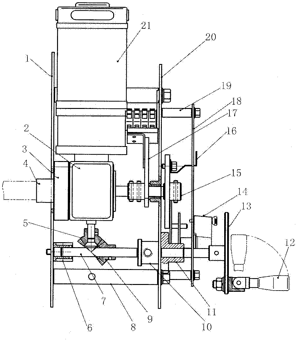 Isolating switch transmission device for track traffic