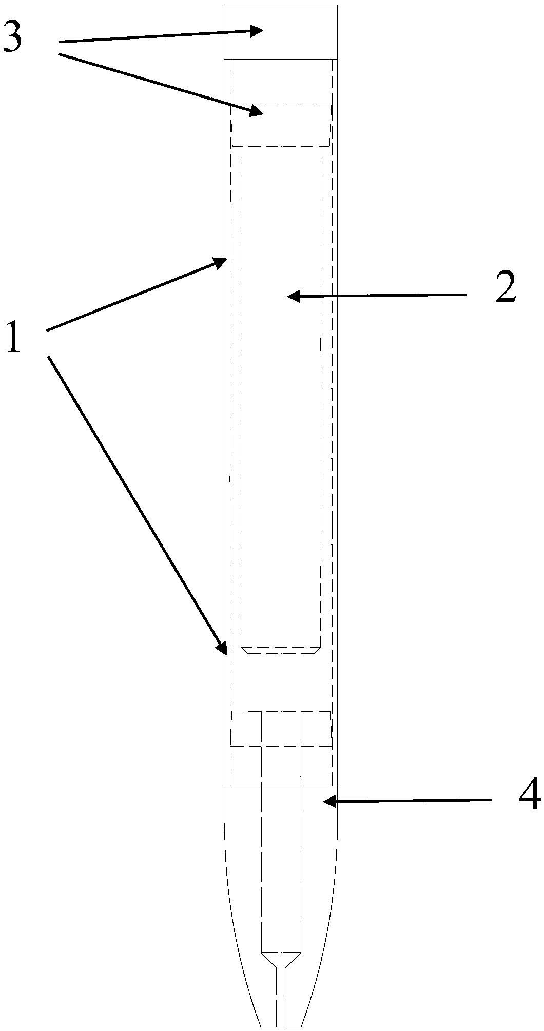 Test device for metal material creep under in-reactor radiation environment