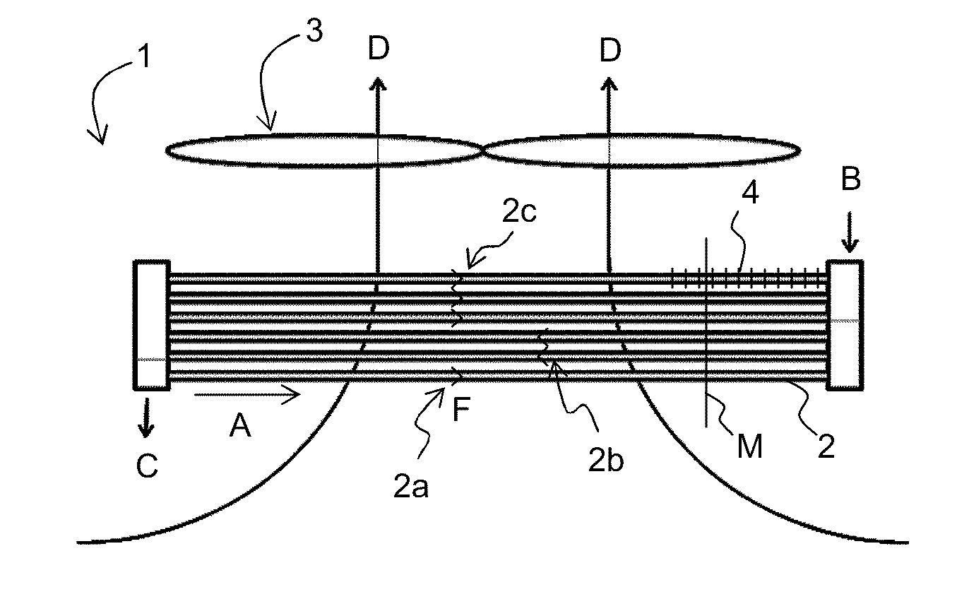 Heat exchanger comprising tubes with grooved fins