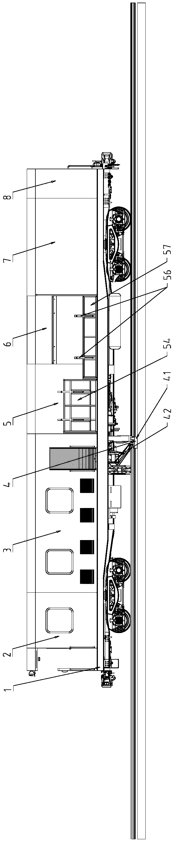 Suction-type track cleaning vehicle, method and application
