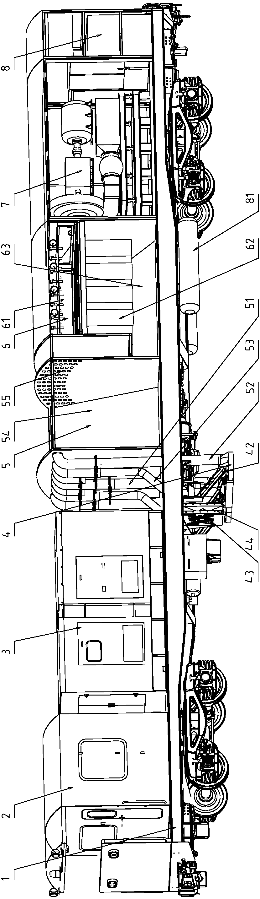 Suction-type track cleaning vehicle, method and application