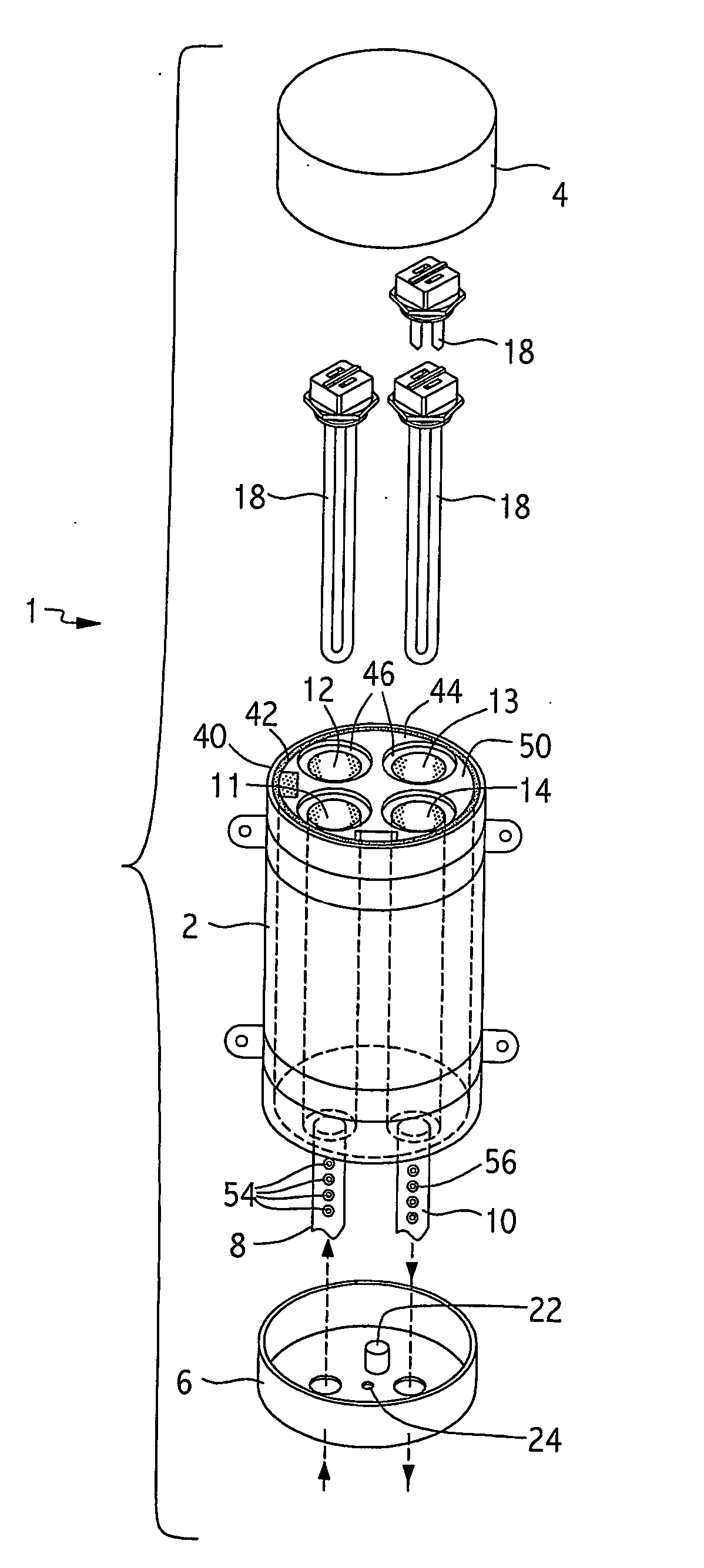 Pre-heating contiguous in-line water heater