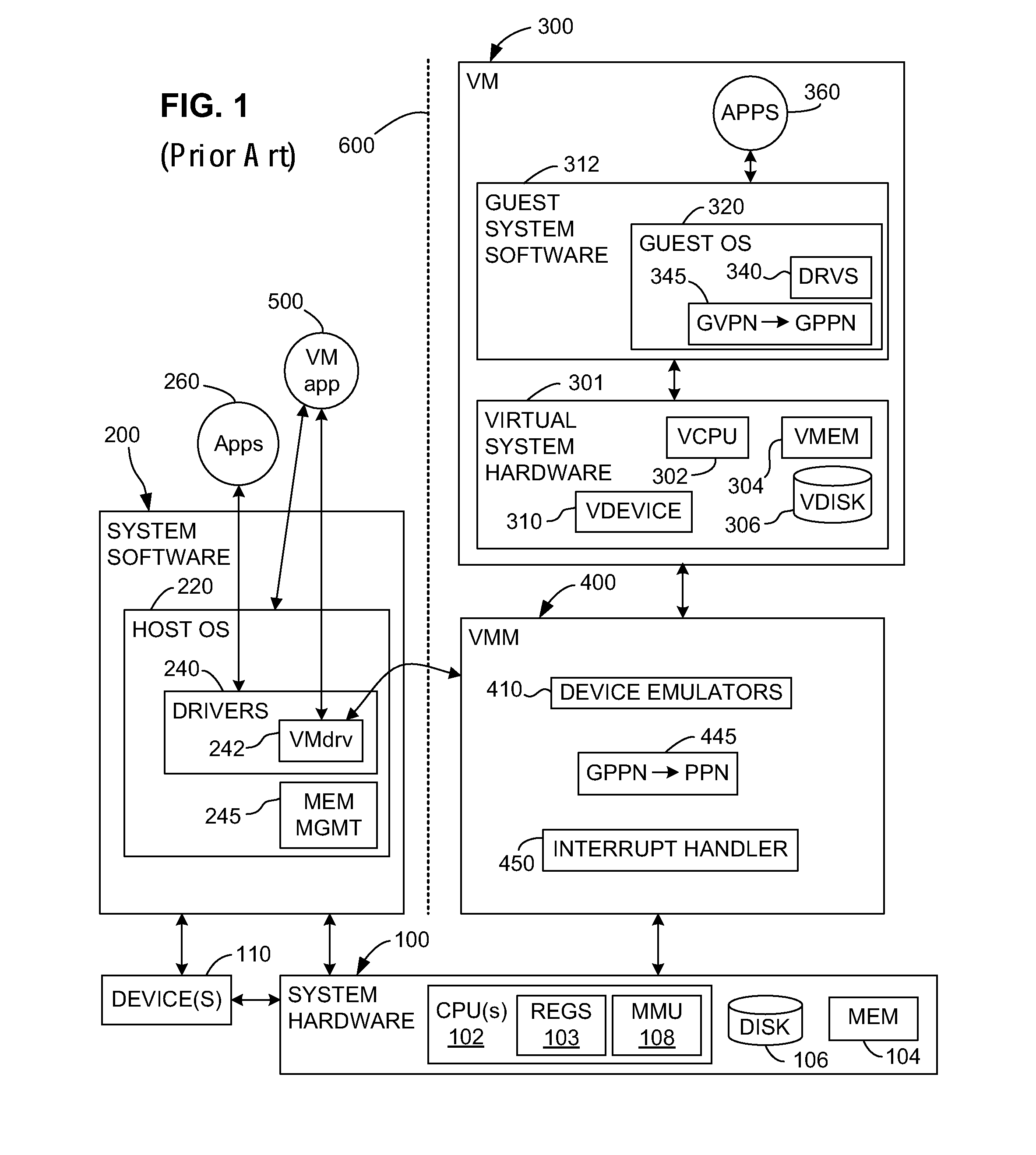 Switching between multiple software entities using different operating modes of a processor in a computer system