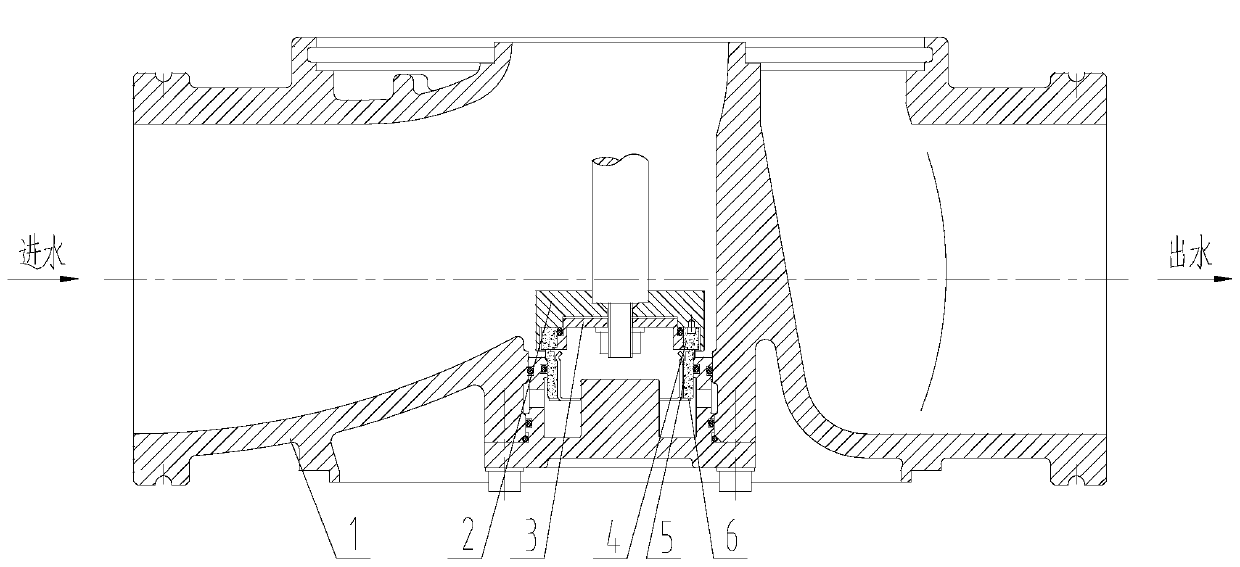 Water pump axial force self-balancing device