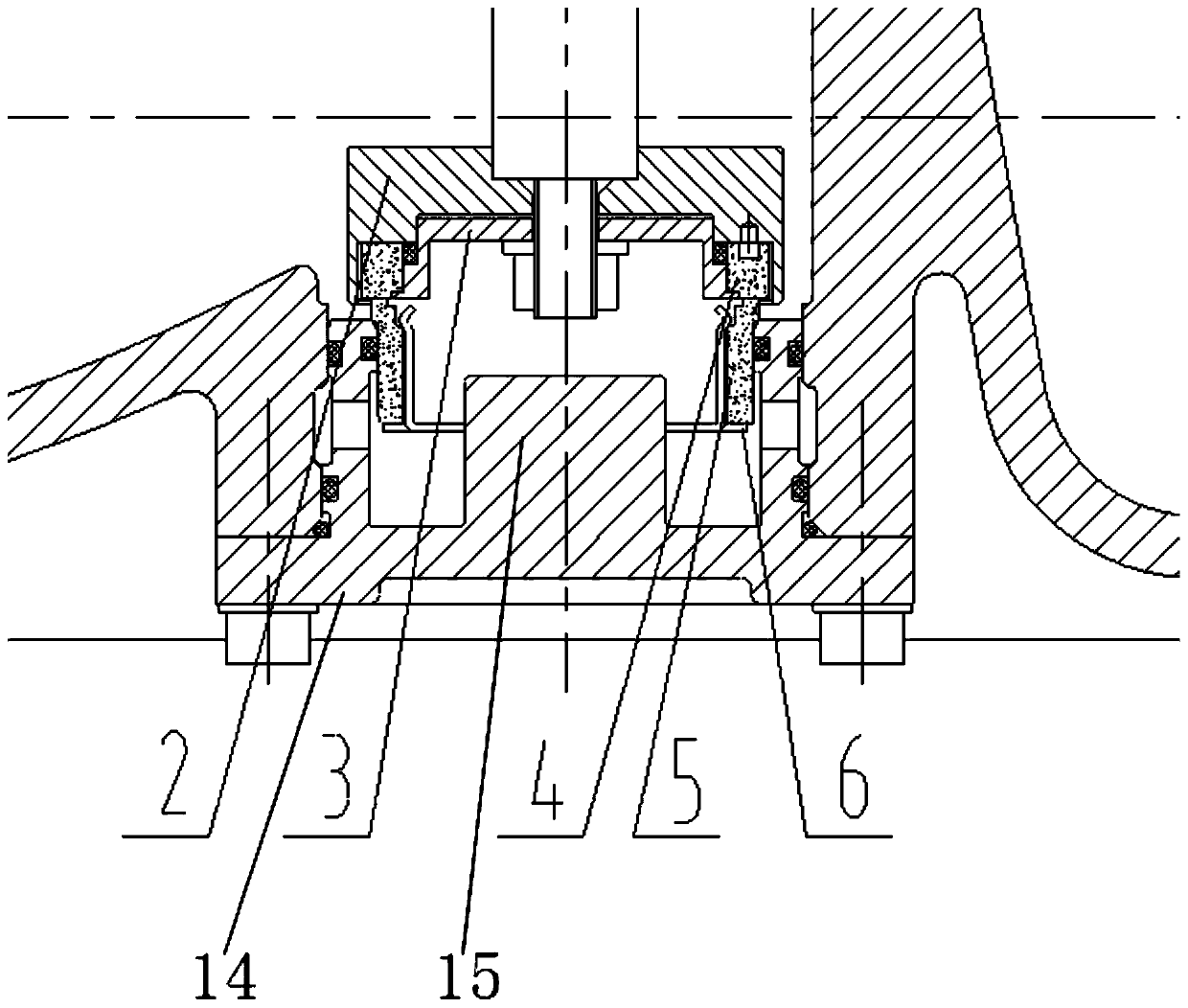 Water pump axial force self-balancing device