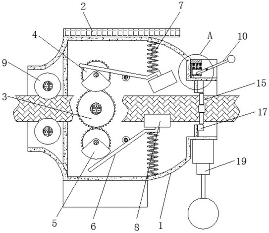 Automatic cable deicing device based on cam transmission principle